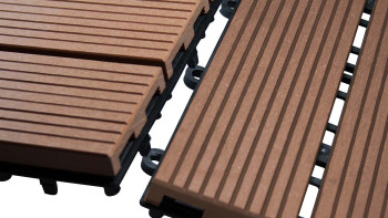 planeo WPC-Terrassenfliese Braun 30x30 cm - 6 Stk