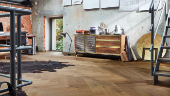 planeo Holzboden - Edelholz Herringbone Eiche Raufoss | Made in Germany (EDP-6298)