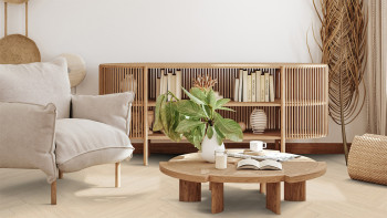 Gerflor Klick Vinyl - Virtuo 55 Rigid Acoustic HB Blomma Cream | Trittschalldämmung integr. (39041463)