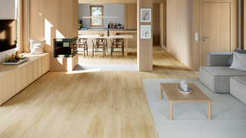 planeo Rigid Klick Vinyl - SolutionX 2in1 BigSize Château Oak 1,83m lange XL Diele | Trittschalldämmung integr. (ECF-BS-83)