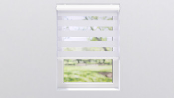 planeo Doppelrollo 28mm VD Kopfprofil - Weiss