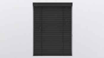 planeo Holz Jalousie - Bambus 50mm Schwarz