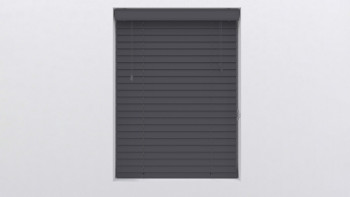 planeo Kunststoff Jalousie - PVC in Holzoptik 50mm Anthrazit