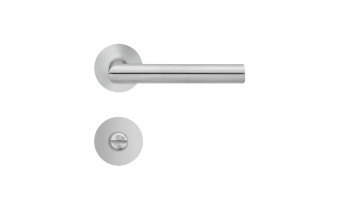Drücker E900 Edelstahl matt - Bad mit Magnetrosette