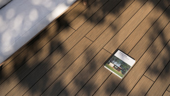 planeo AntikWood WPC Terrassendiele Massiv - Hellbraun 3m antik gealtert
