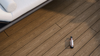 planeo CoEXWood WPC-Terrasse Komplett-Set Massivdiele - Sand/Karamell strukturiert