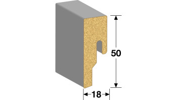 MEISTER Sockelleisten Fußleisten Terrazzo dunkel 6858 - 2380 x 50 x 18 mm (200015-2380-06858 - 6963236858)