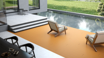 planeo WPC-Terrassendiele - Hohlkammer hellbraun - gerillt/glatt