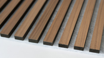 planeo Akustikpaneele - Holz Walnuss/Grau