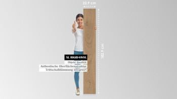 planeo Rigid Klick-Vinyl - Eiche Athen 1,82m lange XL Diele (P12206U)