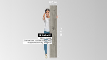 planeo Rigid Klick-Vinyl - Eiche Rhodos 1,82m lange XL Diele (P52206U)