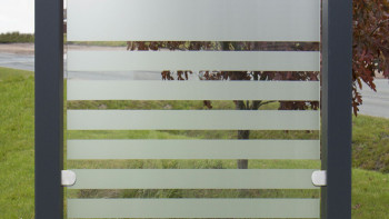 planeo Gardence Flair - Glas-Sichtschutz Hochkant Streifen 120 x 180 cm