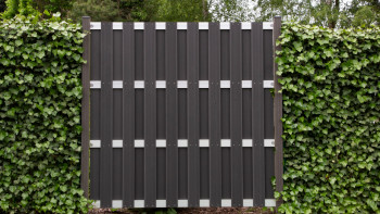 planeo Gardence Premade - BPC-Gartenzaun Quadratisch Anthrazit 180 x 180cm