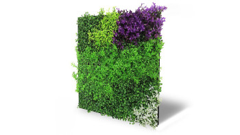 planeo Akustikpaneel - MixWall Leaf Mood Violet Mixed Flora 52 x 52 cm | Kunstpflanze (PLMW-61111)