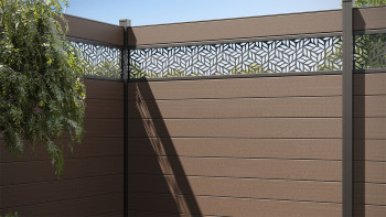 planeo Gardence Strong - BPC-Gartenzaun Quadratisch Terra
