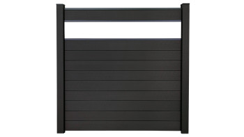 planeo Gardence Strong - BPC-Steckzaun Glas Satiniert Anthrazitgrau 180 x 180 cm