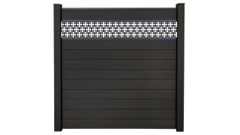 planeo Gardence Strong - BPC-Steckzaun Oriental Anthrazitgrau 180 x 180 cm