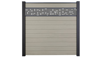 planeo Gardence Strong - BPC-Steckzaun Mesh Bi-Color Sand 180 x 180 cm