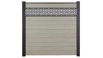 planeo Gardence Strong - BPC-Steckzaun Abstract Bi-Color Sand 180 x 180 cm
