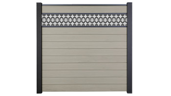 planeo Gardence Strong - BPC-Steckzaun Oriental Bi-Color Sand 180 x 180 cm