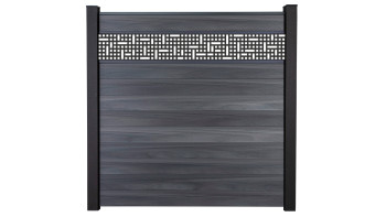 planeo Gardence Strong - BPC-Steckzaun Mesh Steingrau co-ex 180 x 180 cm