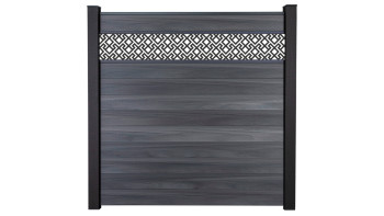 planeo Gardence Strong - BPC-Steckzaun Abstract Steingrau co-ex 180 x 180 cm
