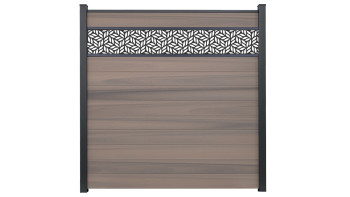 planeo Gardence Strong - BPC-Steckzaun Leafs Bi-Color co-ex 180 x 180 cm