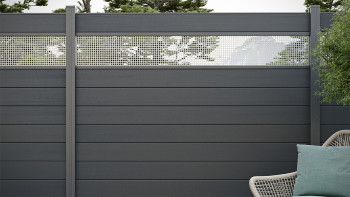 planeo Gardence Strong - BPC-Gartenzaun Quadratisch Anthrazitgrau