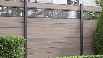 planeo Gardence Strong - BPC-Gartenzaun Quadratisch Bi-Color co-ex