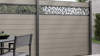 planeo Gardence Strong - BPC-Gartenzaun Quadratisch Grau