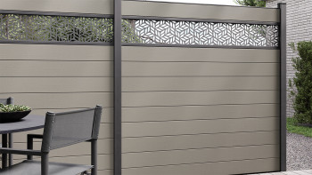 planeo Gardence Strong - BPC-Gartenzaun Quadratisch Grau