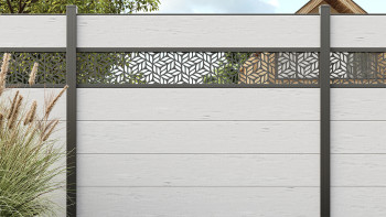 planeo Gardence Strong XL - BPC-Gartenzaun Standard BiColor Sand