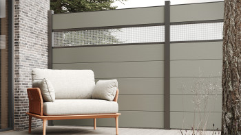 planeo Gardence Strong XL - BPC-Gartenzaun Grau