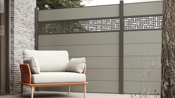planeo Gardence Strong XL - BPC-Gartenzaun Grau