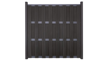 planeo Gardence Premade - BPC-Gartenzaun Quadratisch Anthrazit 180 x 180cm mit Anthrazit Querriegel | DB703