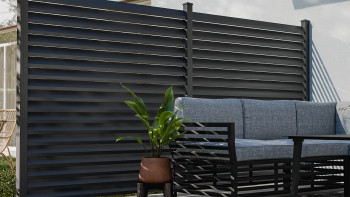 planeo Gardence Metallic Rhombus - Alu-Gartenzaun Quadratisch Anthrazit | DB703