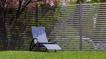 planeo Gardence Metallic Ellipse - Alu-Gartenzaun Quadratisch Anthrazit | DB703