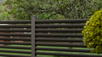 planeo Gardence Metallic Ellipse - Alu-Gartenzaun Quadratisch Anthrazit | DB703