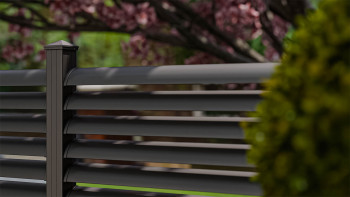 planeo Gardence Metallic Ellipse - Alu-Gartenzaun Quadratisch Anthrazit | DB703