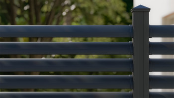 planeo Gardence Metallic Ellipse - Alu-Gartenzaun Quadratisch Anthrazit | DB703