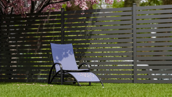 planeo Gardence Metallic Edge - Alu-Gartenzaun Quadratisch Anthrazit | DB703