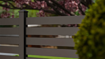 planeo Gardence Metallic Edge - Alu-Gartenzaun Quadratisch Anthrazit | DB703