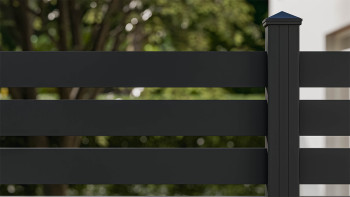 planeo Gardence Metallic Edge - Alu-Gartenzaun Quadratisch Anthrazit | DB703