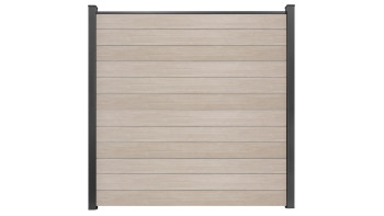 planeo Gardence Simply Small - PVC-Steckzaun Sheffield Oak light 180 x 180 cm
