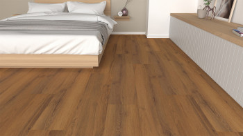 planeo Designboden zum Klicken - Eco Home&Health Rustic Oak Brown | Trittschalldämmung integr. (LO-EK-02)