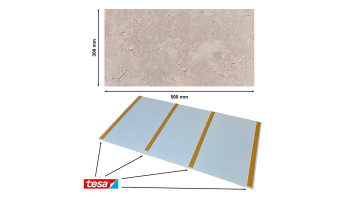 Skaben DesignWall Aqua Wandverkleidung Kunststoff - Travertin 60 x 30 cm