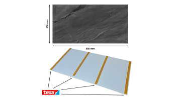 Skaben DesignWall Aqua Wandverkleidung Kunststoff - Schiefer Schwarz 60 x 30 cm