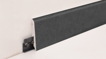planeo Sockelleiste SolutionX 2in1 - 2400 x 14 x 58 mm Eiche Anthrazit (SL0026)