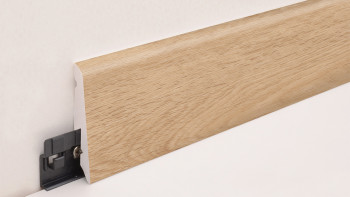 planeo Sockelleiste SolutionX 2in1 - 2400 x 14 x 58 mm Eiche Hell (SL0057)