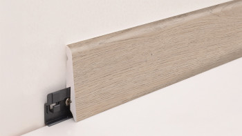 planeo Sockelleiste SolutionX 2in1 - 2400 x 14 x 58 mm Eiche Creme (SL0097)